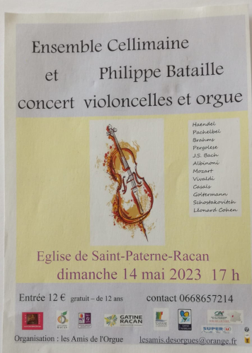 Concert à St Paterne Racan le 14 Mai